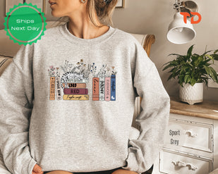 Albums As Books Sweatshirt, Trendy Aesthetic For Book Lovers, Crewneck Sweater, Folk Music Hoodie, Country Music Hoodie, Music Sweater