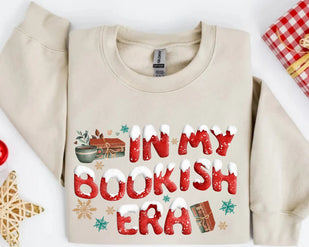 Bookish Christmas Sweatshirt, In My Bookish Era Sweater, Book Lover Christmas Gift, School Christmas Sweater, Book hoodies